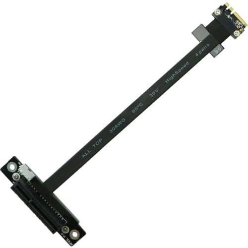 M.2 WiFi A&E Key A+E To PCI-e 4x x4 Riser Extender Adapter Ribbon Gen3.0 Cable Extension Cord For PCIE 3.0 x1 Speed M2 Card