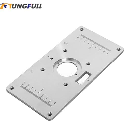 Aluminum Router Table Plate Electric Wood Milling Trimming Machine Flip Plate guide table insert plate Work Bench Insert