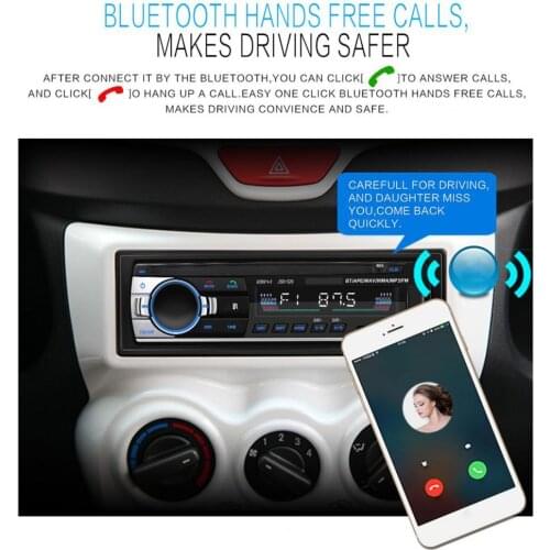JSD-520 Car Radio Stereo Player Digital 1 Din Car Bluetooth U Disk Reading MP3 Player FM Radio for Vehicles Car Accessories