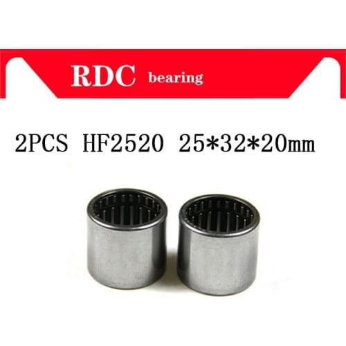 Free Shipping 2pcs HF2520 25x32x20mm High quality HF253220 One-way cluth needle roller bearing Needle Bearing