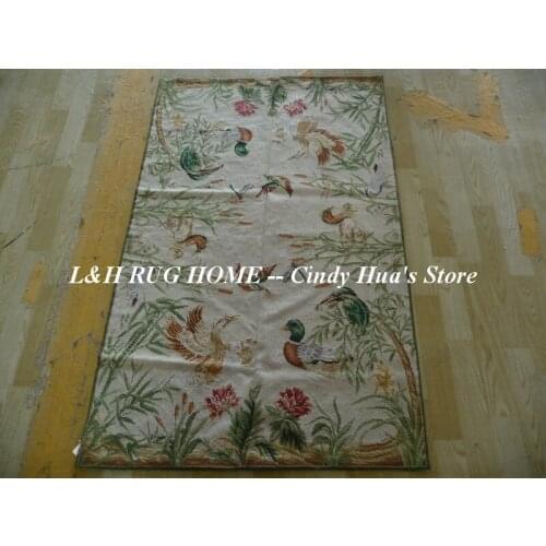 Free shipping 3'x5' needlepoint woven woolen rugs100% New Zealand Wool & Handmade