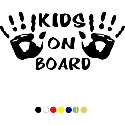 CS-1666#20*9.3cm kids on board funny car sticker vinyl decal silver/black for auto car stickers styling car decoration