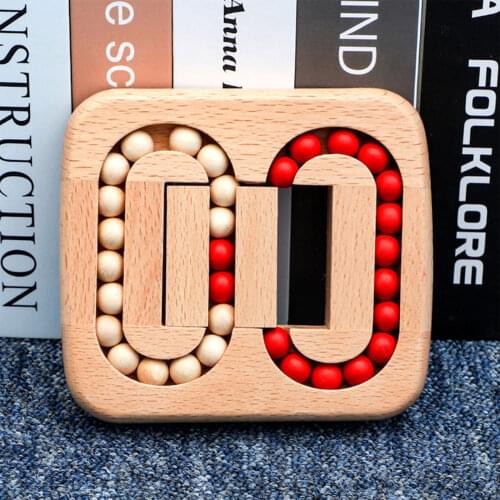 Wooden Puzzle Game Educational Rolling Ball Scroll Bead Toy Luban Lock for Children Adults Stress Relief Toy