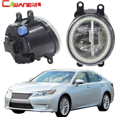 Cawanerl For Lexus ES300h ES350 2013 2014 Car 4000LM LED Lamp Fog Light + Angel Eye DRL Daytime Running Light H11 12V 2 Pieces
