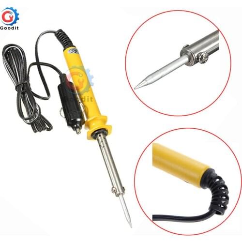 DC 12V 30W Electric Soldering Iron+Lighter Socket Auto Car Solder Repair Tools