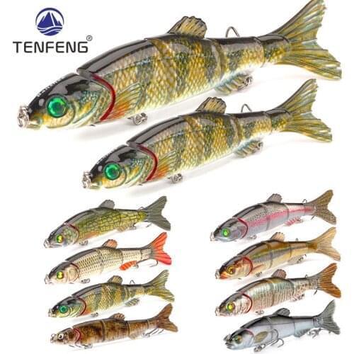 1Pcs 100mm 10g Wobblers Artificial Bait 5 Segment Swimbait Crankbait Hard Pike Carp Bait Fishing Tackles Fishing Lures Pesca