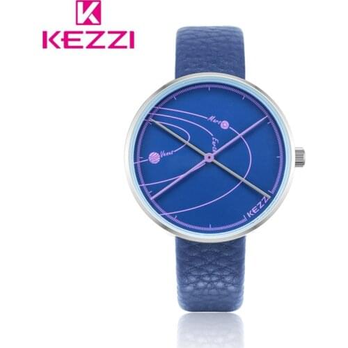 KEZZI Brand Fashion Leather Student Watch Cosmic Big Dial Quartz Wristwatches Simple Sports Watches Men Malerelogio Masculino