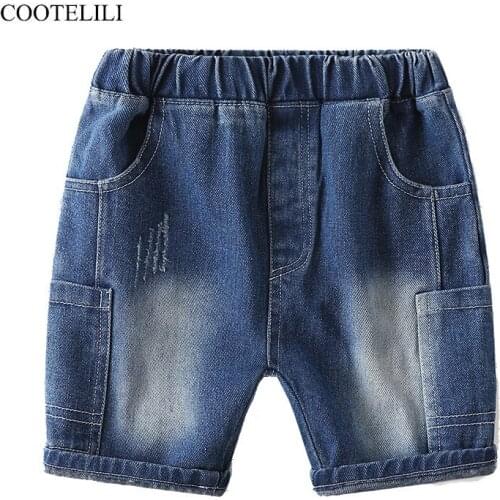 COOTELILI Summer Children Beach Shorts Kids Boys Denim Shorts Jeans Boy Panties Casual Trousers For Kids