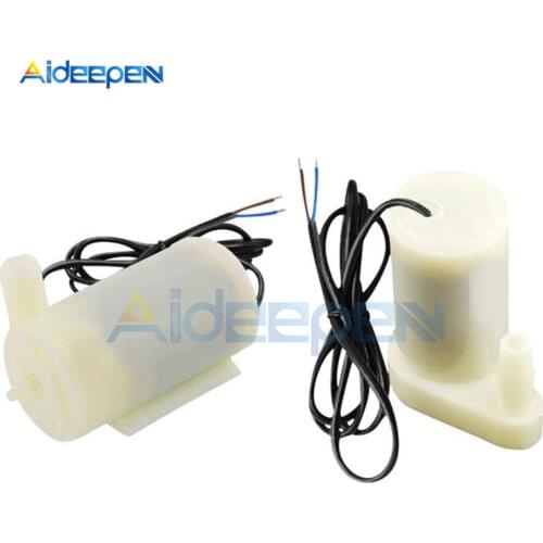 Mini Micro Submersible Water Pump 100L/H DC 3V 5V Low Noise Brushless Motor Pump horizontal vertical 1m soft hose