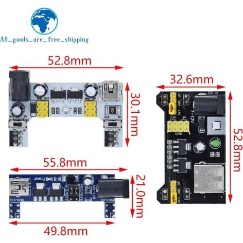 MB102 Breadboard Power Supply Module /MB102 white Breadboard Dedicated Power Module 2-way 3.3V 5V MB-102 Solderless Bread Board
