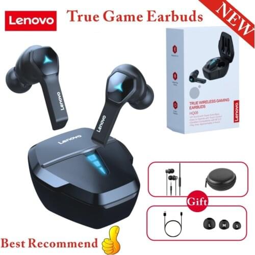 NEW Lenovo HQ08 Wireless Game Bluetooth Headset In-ear Music Sports Gaming Ultra-long Battery Life Zero Delay Fully Compatible