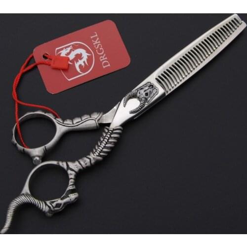 SALE 440C DRGSKL hair cut scissors ox-head handle 6.0 inch bayber professional hairdressing scissors hair thinning shears