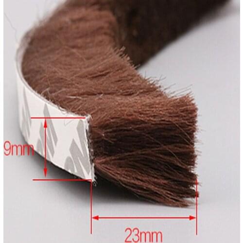 9mm x 23mm self adhesive window door brush seal strip weatherstrip draught excluder