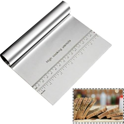 Stainless Steel Patisserie Pizza Dough Scraper Cutter Kitchen Tools Cozinha Baking Pastry Spatulas Cooking Cake Decorating Tool
