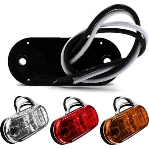 Led Side Marker Lights Warning Lights LEDs Diode Light Trailer Truck Orange White Red LED Side Marker Lamp Oval Clearance Light