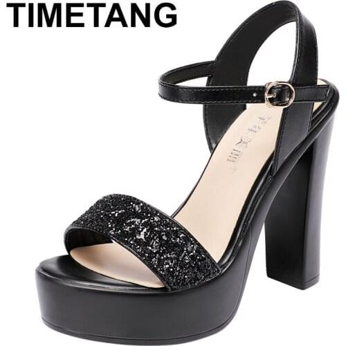 TIMETANG2020 Women Sandals Bling High Heels Summer Wedding Party Shoes Microfiber Woman Sexy Peep Toe Heels Pumps New Sandals