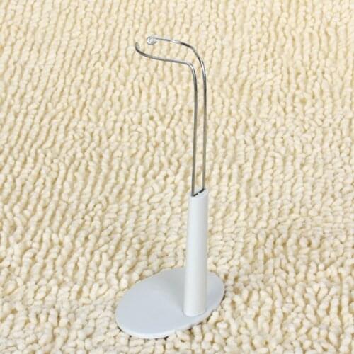 C Type Adjustable White Based Metal Hand Stand Holder Base for Doll Bear Display 7.9-10inch