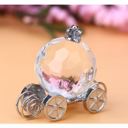 Party Ornament Crystal Pumpkin Car Baby Shower Toy Jewelry Gift Fashion Elegant Wedding for Creative