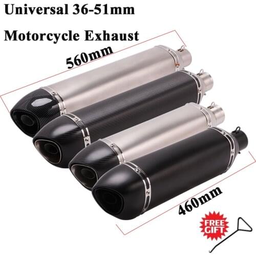 Universal 36-51mm Motorcycle Exhaust Escape Modified Carbon Muffler DB Killer For Ninja 250 ATV CBR300 PCX125 R15 MT-03 TMAX530