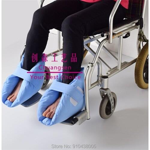 Blue color cotton surface wadding sofe heel pad to keep warm to protect the feet ,ankle pad to prevet bedsore
