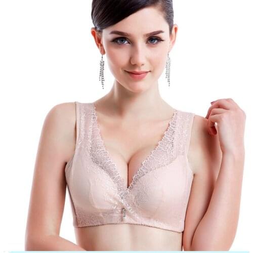 Women Bras Push Up Sexy Underwear Women Bra Big Size Woman Brassiere Silicon Women Push Up Bra B Cup Gather Plus Size