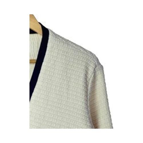 Autumn and Winter New Style Pocket Design Big V-neck Mid-length Slim Cardigan Women Cardigan