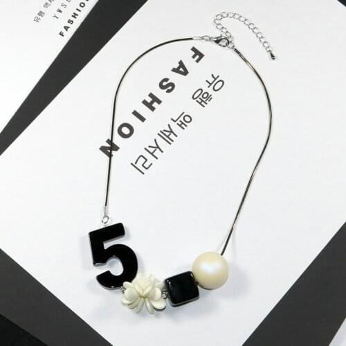 Summer Jewelry 2020 Trendy Resin Beads Necklace With Pendant Free Shiping Women Chain Necklace Beach Streetwear Accessories NO5