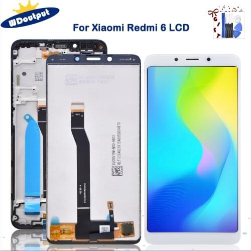 Original for Xiaomi Redmi 6A LCD Display Touch Screen with Frame Digitizer Redmi 6 Display Assembly Repair Parts 10 Touch GOOD