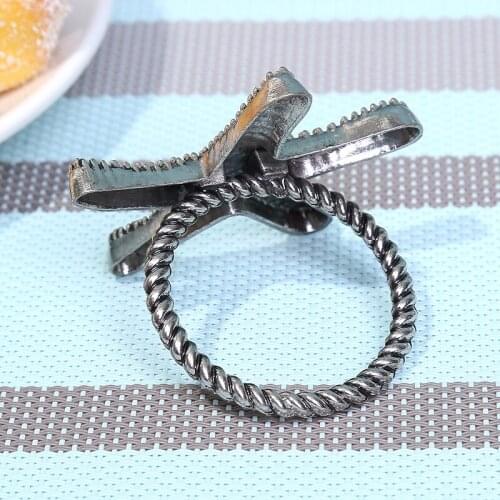 10pcs Fashion metal napkin buckle Creative starfish jewelry napkin ring hotel set table decoration napkin ring