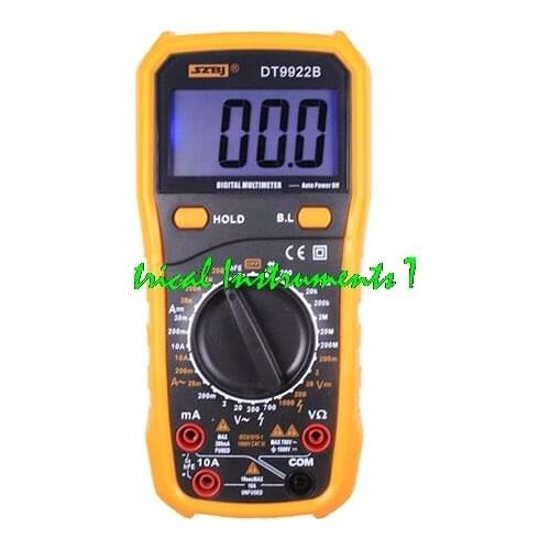 100% Original SZBJ DT9922B multimeter With backlight, data hold function, overload protection