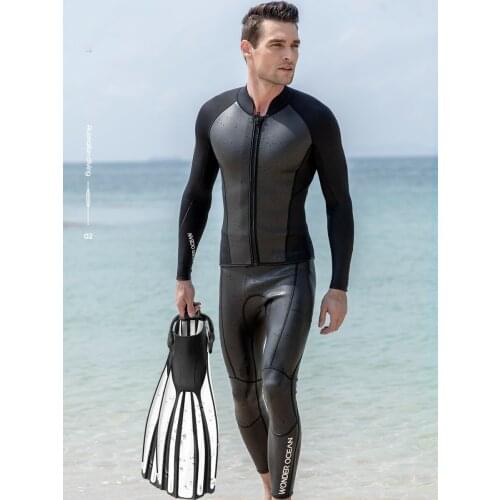 2mm cool smooth leather rubber diving suit mens split professional thickened warm pants surfing free deep diving wet clothes