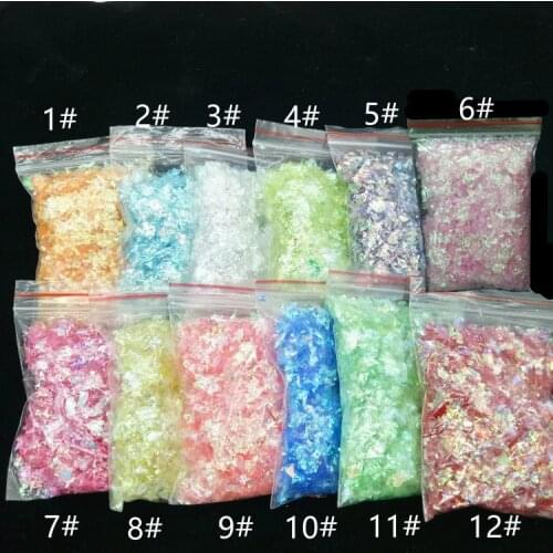 20g/bag Nail Art Glitter Glass Paper DIY Flakes Mermaids Holographic Glitter For UV UV Gel Nail Polish Deco Bulk Glitter CPD04