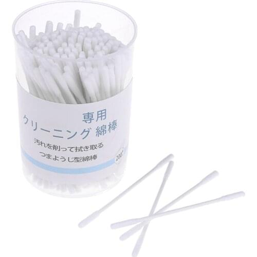 270A 200pcs/Box Double Head Cotton Swab Nose Ears Cleaning Care Tools Disposable Buds Cotton Applicator Daily Use Soft Women