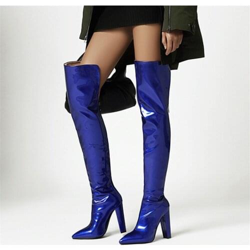 2021Women Knee High Boots Women New Sexy Warm Winter Shoes Women Fashion High Heel Boots Woman Footwear Plus Size 34-43