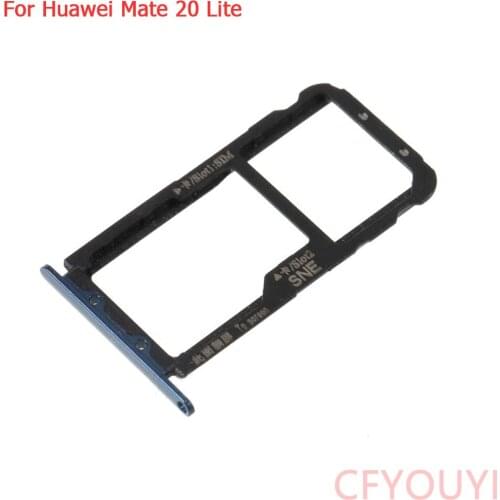 5pcs/lot Original New Dual SIM Card Tray Slot Holder Adapter SIM Holder Slot Tray For Huawei Mate 20 Lite