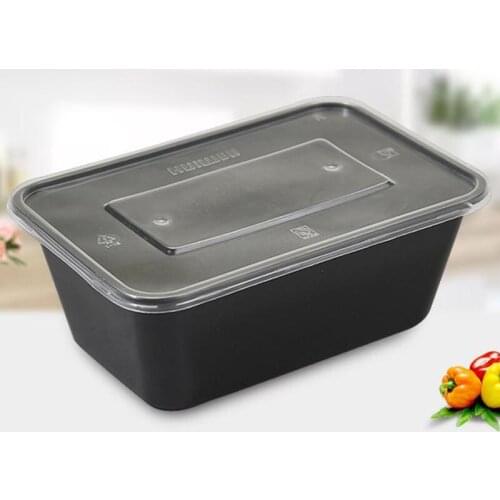 50pcs Reusable Bento Box Meal Storage Food Prep Lunch Box Reusable Microwavable Containers School Food Container 500 650 1000ml