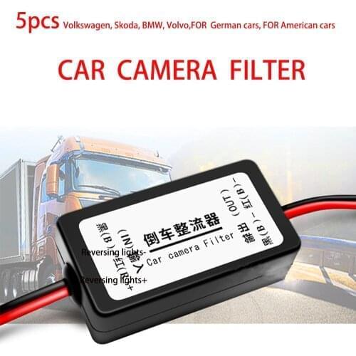 5pcs12V DC Power Car Camera Filter Reversing Image Auto Anti Interference Rectifier Rear View Backup Accessories Relay Capacitor