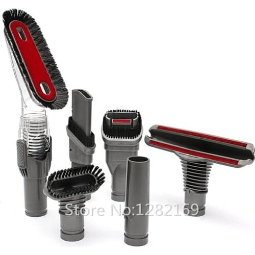 6 pieces/lot Home Full Cleaning Tools Brush Kit For Dyson DC62 dc33c DC23 V6 C58 DC47 Vacuum Cleaners Allergy tool kit Ac