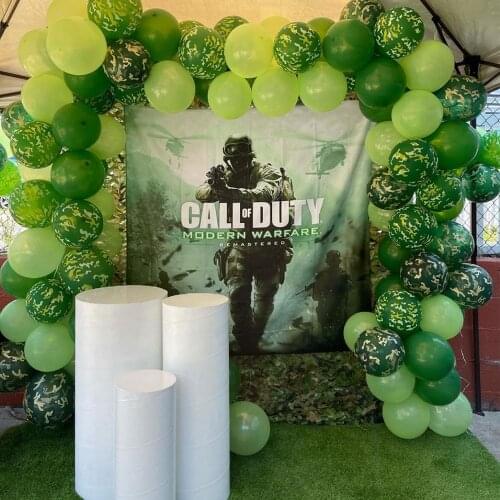 82pcs DIY Green Camouflage Balloon Garland Arch Kit Military Army Party Decorations Boy Girl Soldier Birthday Party Supplies