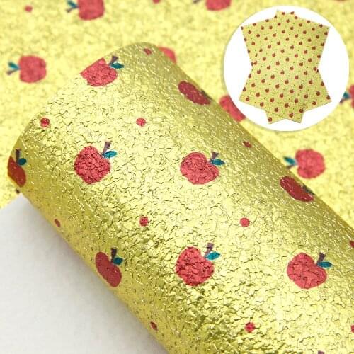 David accessories 20*33cm Apple Avocado Faux Synthetic Leather For Bow-knot bags Wallet Phone Cover DIY,1Yc11683