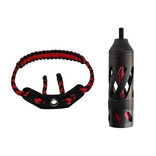 Aluminum Stabilizer Braided-Rope Adjustable Wrist Ropes Leather Braided Bow Sling Bow-Accessories for Archery Compound Bow