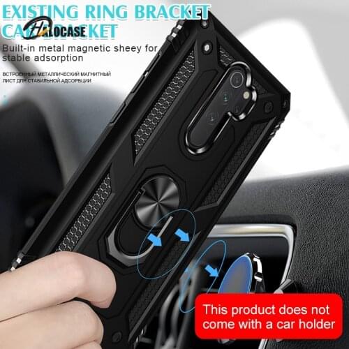 Matte Phone Case Cover Coque Ring Armor Rugged Military Shockproof Bumper Geometric for Xiaomi Redmi Note 8T 8 T Magnetic Holder