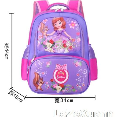 Childrens Sofia bag cartoon Frozen cute kindergarten schoolbag primary school girls 3-6 years baby backpack boys backpack