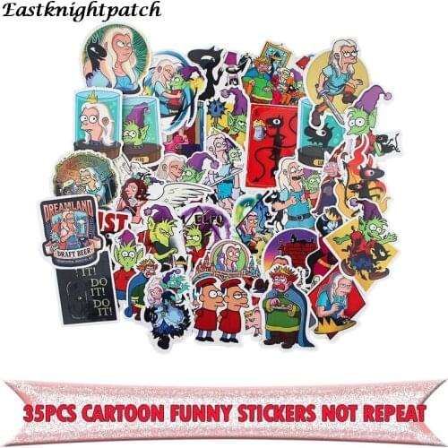 E2295 36pcs Cartoon Stickers DIY Skateboard Fridge Phone Guitar Motorcycle Laptop Luggage Classic Toy Stickers