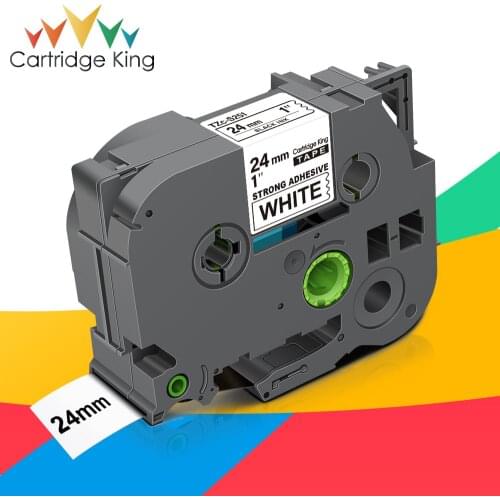 1PCS Compatible TZe-S251 tz S251 tz-S251 TZE S251 Black on White Strong Adhesive Label Tape for Label Printer Brother P-touch