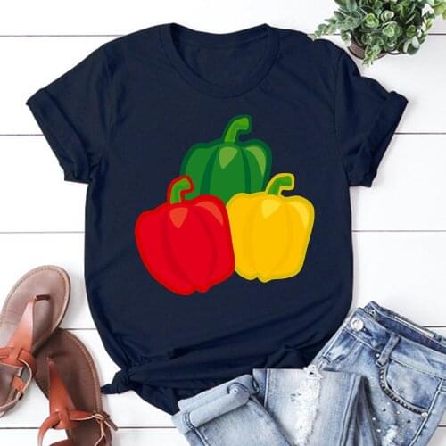 Chili Women T Shirt Casual Funny Tshirts Kawaii Tees Top Hipster Female Harajuku Short Sleeves Shirts Woman Clothe TX8222