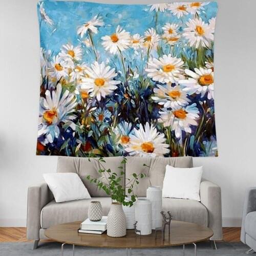 PLstar Cosmos Bohemian style sunflower oil painting Tapestry 3D Printed Tapestrying Rectangular Home Decor Wall Hanging style-14