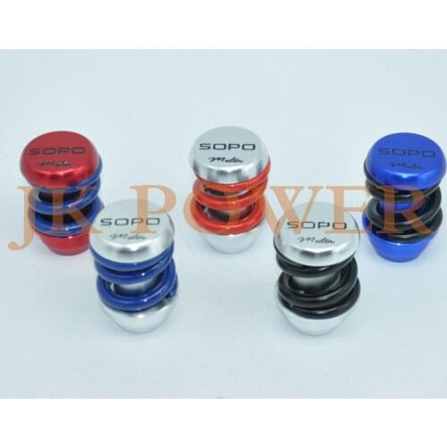 JK Red Blue Spring Universal Aluminum Gear Lever Shifter Shift Knob