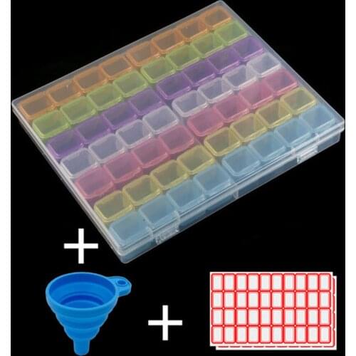 56 slots box plastic holder Diamond Painting Tools Kits Diamond Embroidery Accessories 56 Box for Adults or Kids drill storage