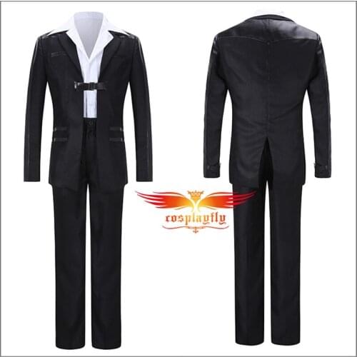 Game Movie Final Fantasy VII Remake Reno Cosplay Costume Game Adult Men JK Uniform Outfit Suits Top Pants Jacket Gloves in Stock